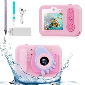 Underwater Waterproof Kids Camera - IP68 Waterproof Camera with 32GB SD Card, 48MP Dual Lens, 1080P Video Recording, Toddler Camera for Pools and Beaches, Perfect Birthday Gift for Boys and Girls Aged 3-12, Travel and Outdoor Swimming and Snorkeling Pool