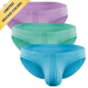 Modal 0in Ares Ascent Low-Rise Bikini Briefs No Fly 3 Pack - Waist Sizes from XS to 5XL with ABCD Pouch