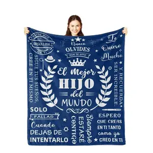 A beautiful gift for my son, gifts for sons in Spanish, birthday/graduation gifts for sons, a blanket from mom and dad to their son