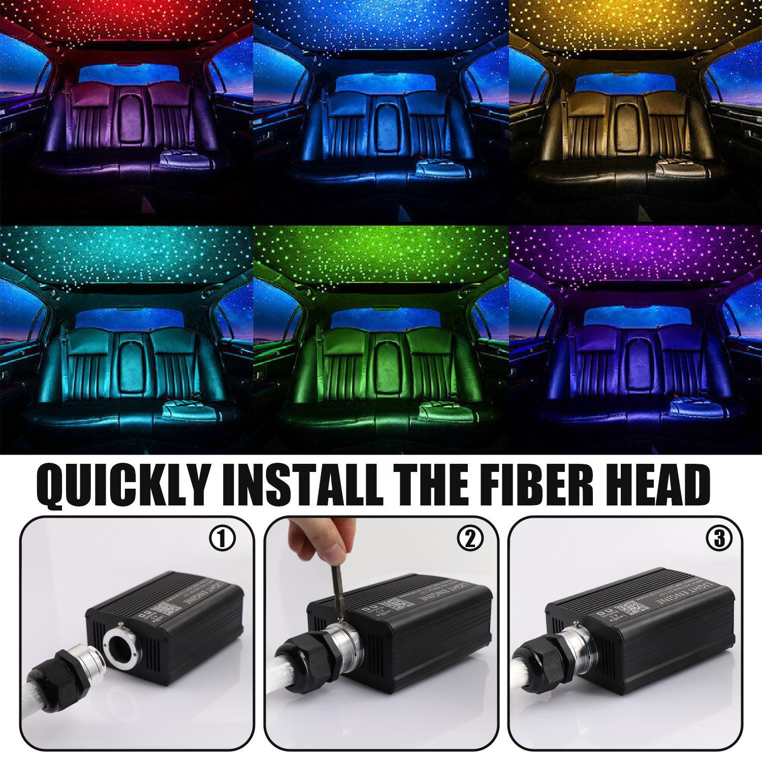 1000pc Fiber Optic Star Light Kit | Car Headliner Roof Twinkle Ceiling Lights | RGB Music Activated Fiber Optic Lamp for Home Theater Car Interior 1000pc Fiber Optic Star Light Kit | Car Headliner Roof Twinkle Ceiling Lights | RGB Music Activated Fiber Optic Lamp for Home Theater Car Interior