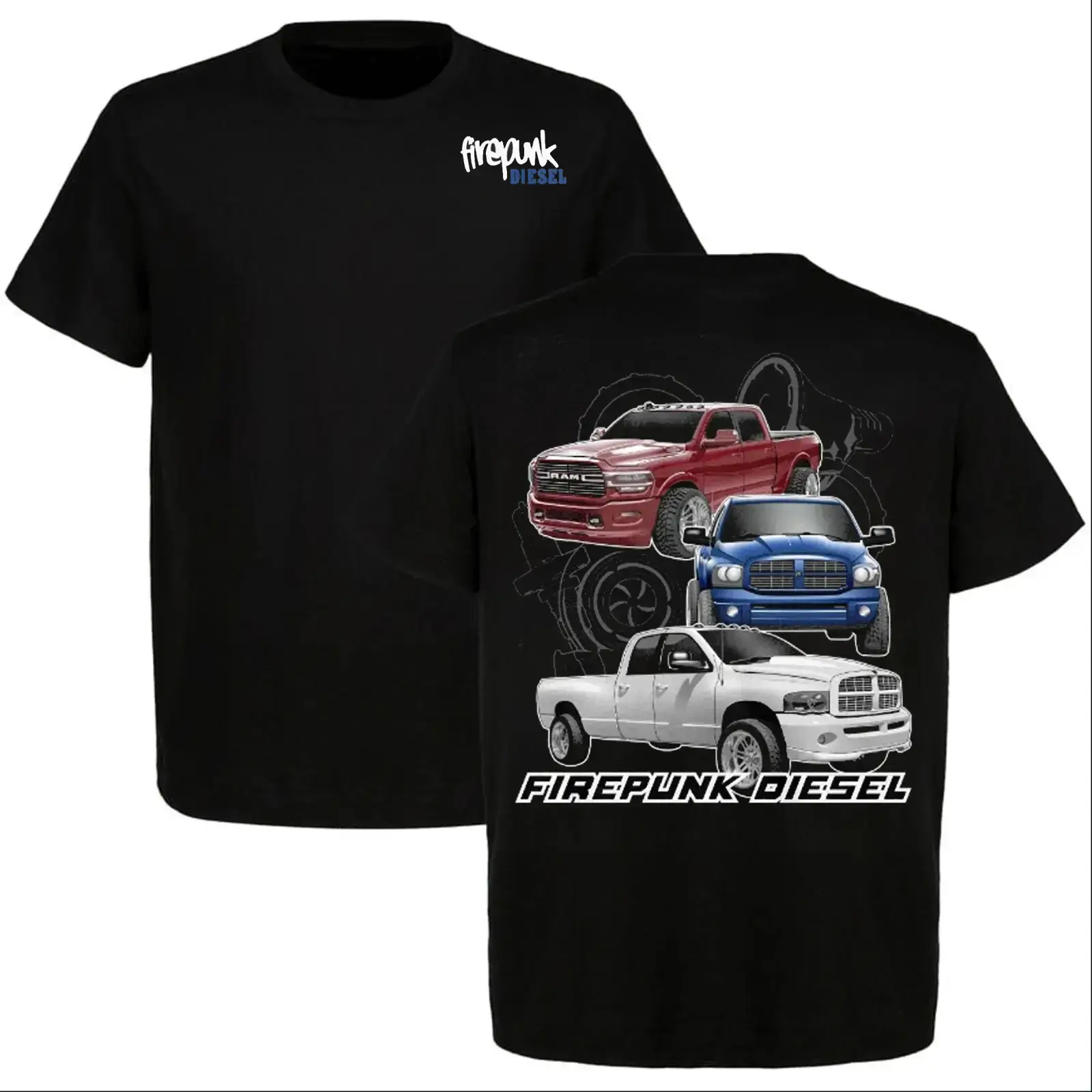 Firepunk Diesel Ram Truck Lineup T-Shirt, Cummins Diesel Performance Tee, Perfect for Muscle Car Enthusiast alexander mcqueen