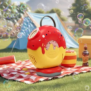 Automatic Bubble Machine, 360°Large Capacity Bubble Maker with Colorful Lights, Electric Rotable Bubble Machine for Outdoor Party,Wedding, Birthday Gifts