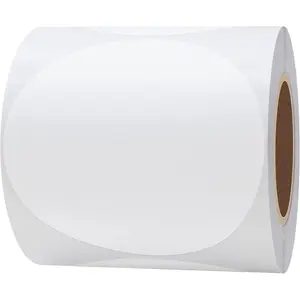 3 inch Circle Color Direct Thermal Stickers Shipping Labels for Barcodes,Name Tag,DIY Logo Design,QR Code,Inventory- Compatible with ,Rollo,Munbyn,and -350 pcs (3 inch,White)