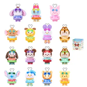 【TOPTOY】Disney Summer Swim Ring Series Plush charm Blind Box,Cute Figures, Desktop Ornament, Collectible Toys, Birthday &  Mothersday Gift, #Summervibes