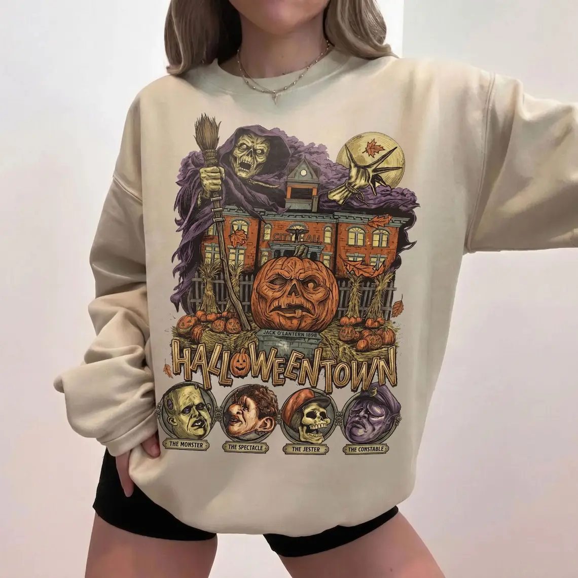 Halloweentown Cewneck Sweatshirt, Halloweentown University Sweater, Gifts for Halloween