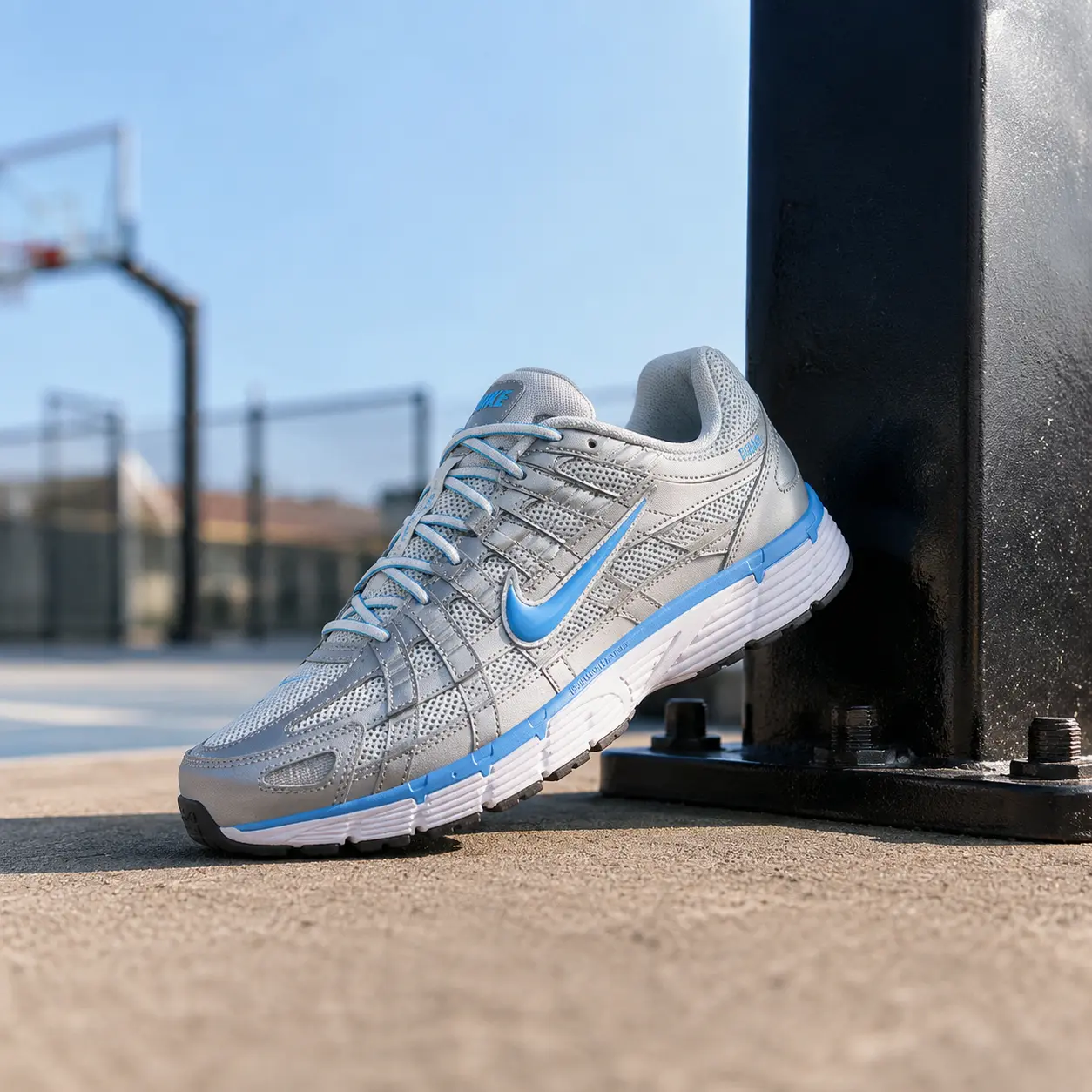 Nike P-6000 Metallic Platinum Pure Platinum Metallic Silver University Blue Men's CD6404-025 New Sneakers