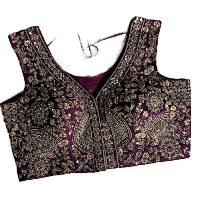 Heavy Boutique work blouse for saree party wear