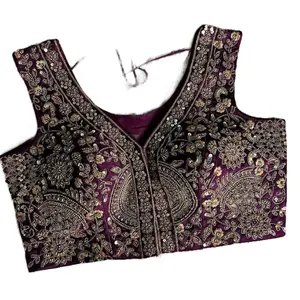 Heavy Boutique work blouse for saree party wear