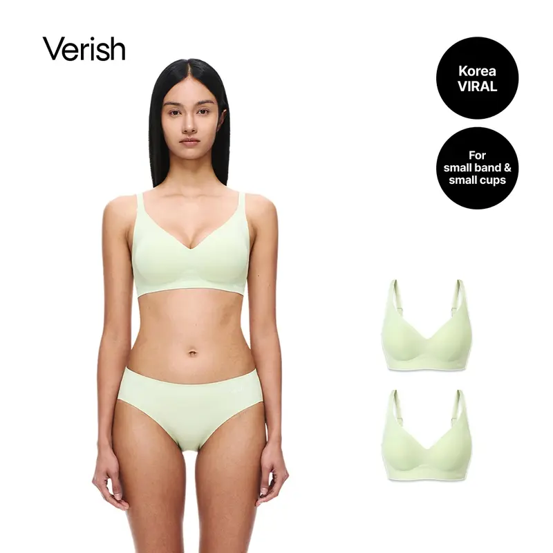 [VERISH] Cool Fit Bra Signature - SIZE UP RECOMMENDED - Seamless Wireless Everyday Bra for Women - 2.3cm Padded Breathable Cooling