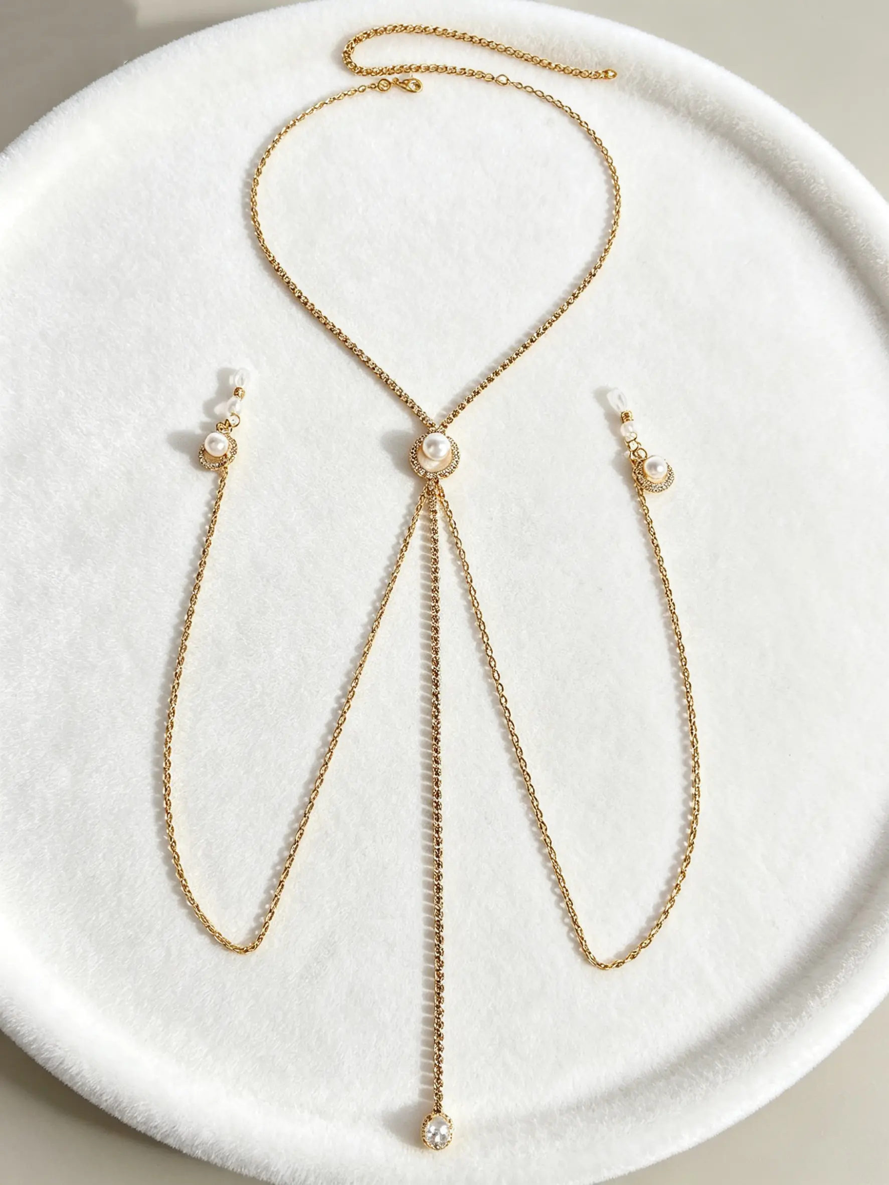 New Style Imitation Pearl Pendant Nipple Clasp Body Chain, Bar Nightclub Costume Accessory, Sexy Women's Jewelry for Parties