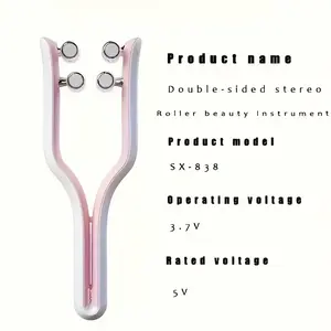 Introducing The Latest Rechargeable Electric Face Roller - a Portable V-Line Massager for Home Use, Featuring USB Charging And a Durable Lithium Battery. an Ideal Christmas Present for Your Mother And Partner. Facial Pink