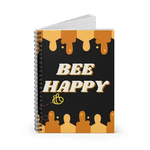 BEE HAPPY CUSTOM DESIGNED Spiral Notebook