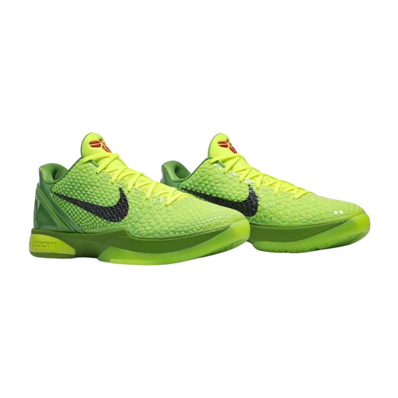 Kobe 6 Proto Grinch 2020 Sneaker in Iconic Christmas Green/Red.  Mamba Mentality!