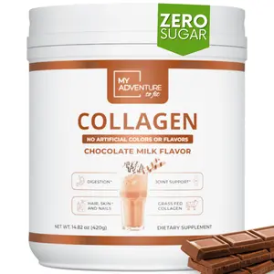 My Adventure to Fit Chocolate Milk Collagen Powder for Women - Bovine Collagen with Amino Acids - 9g Protein per Serving - Keto & Paleo Friendly - No Artificial Sweeteners or Flavors - 14.82 oz - Healthcare