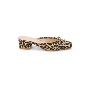 Geneva Heeled Mule - Leopard