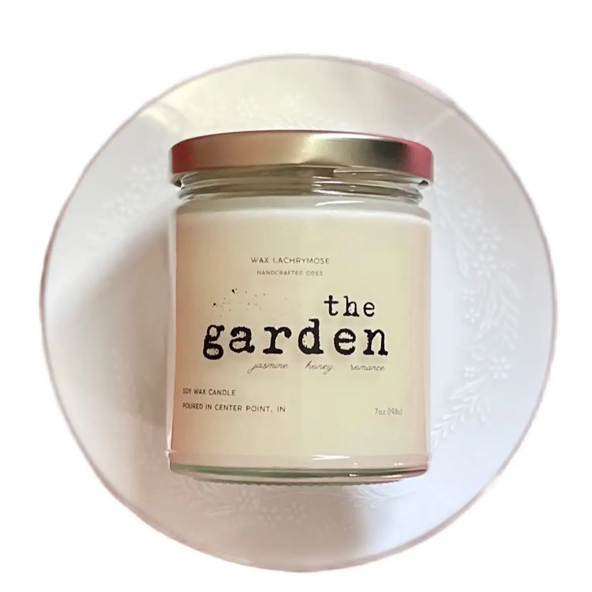 The Garden soy wax candle, floral spring candle, literary candle, classic literature, romantic gift, jasmine, honey fragrance, bookish decor