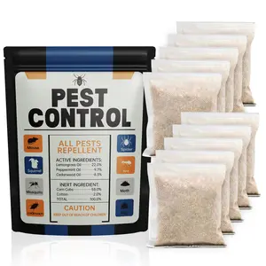 Pest Control Pouches, Rodent Repellent, Peppermint Mouse Repellent, Repel Rodents, Mouse, Mice, Rats, Ant, Roach, Moths & Other Pest, Indoor Mice Repellent, Mosquito Repellent- 10 Pouches