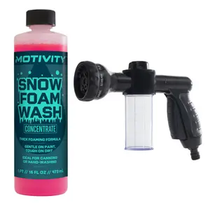MOTIVITY Foaming Boost Kit – Includes Snow Foam Concentrated Car Wash Soap & Foaming Spray Nozzle, Safe for Use on Cars, Trucks, Motorcycles, Powersports, RVs