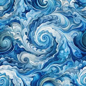 Ocean Swirls Pattern 9 Quilting Cotton Fabric