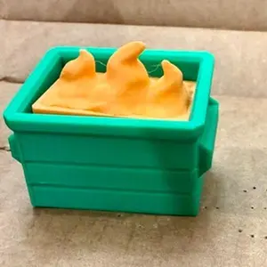Dumpster Fire Fidget Clicker | Funny Desk Toy | Stress Relief Clicker | Anxiety Fidget Toy