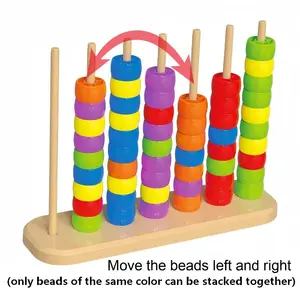 Colorful Bead Sliding Puzzle, Same Color Stacking Logic Game, Brain Challenge for 14+, Portable Travel Activity, Family Fun Toy