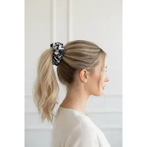 Bull Riding Checkered Scrunchie