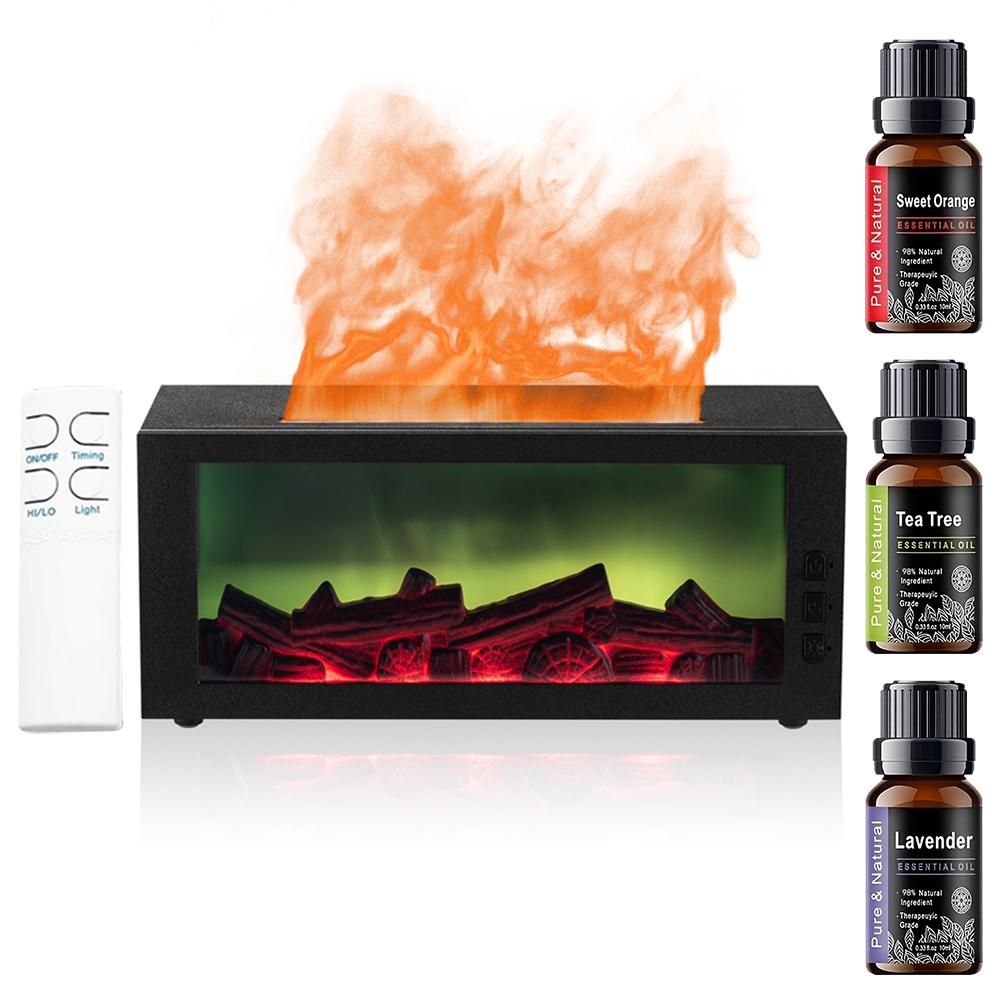 Flame Design Humidifier 7-Color LED fire Diffuser for Relaxation ...