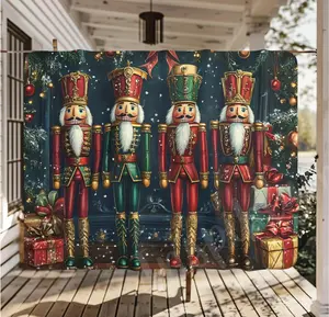 Vintage Christmas Nutcracker Blanket Vintage Nutcracker Sherpa Fleece Blanket Vintage Christmas Blanket Holiday Winter Home Decor
