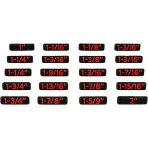 Toolbox Widget SAE+ Wrench Size Labels (1"–2") – 19 Modular Inserts for Vertical Wrench Organizers