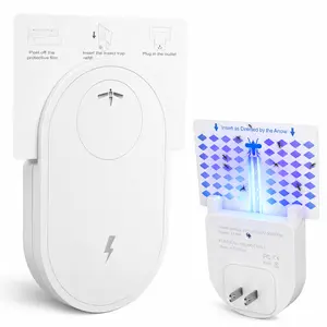 Bug Zapper Indoor, Mosquito Repellent Lamp for Home, Fly Trap with UV Light, Sticky Glue Card Catcher, Insect Killer for Bedroom Kitchen outdoorfun