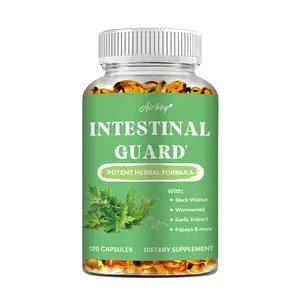 120 Airboy dietary supplements to support gut health. A gentle gut support complex with a natural blend of extracts including wormwood, black walnut, buttercup, clove, and garlic.