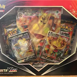 Pokemon TCG: Meowth V Teaser Box | 5 Booster Packs | 2 Foil Promo Cards | 1 Oversize Foil Card | Genuine Cards
