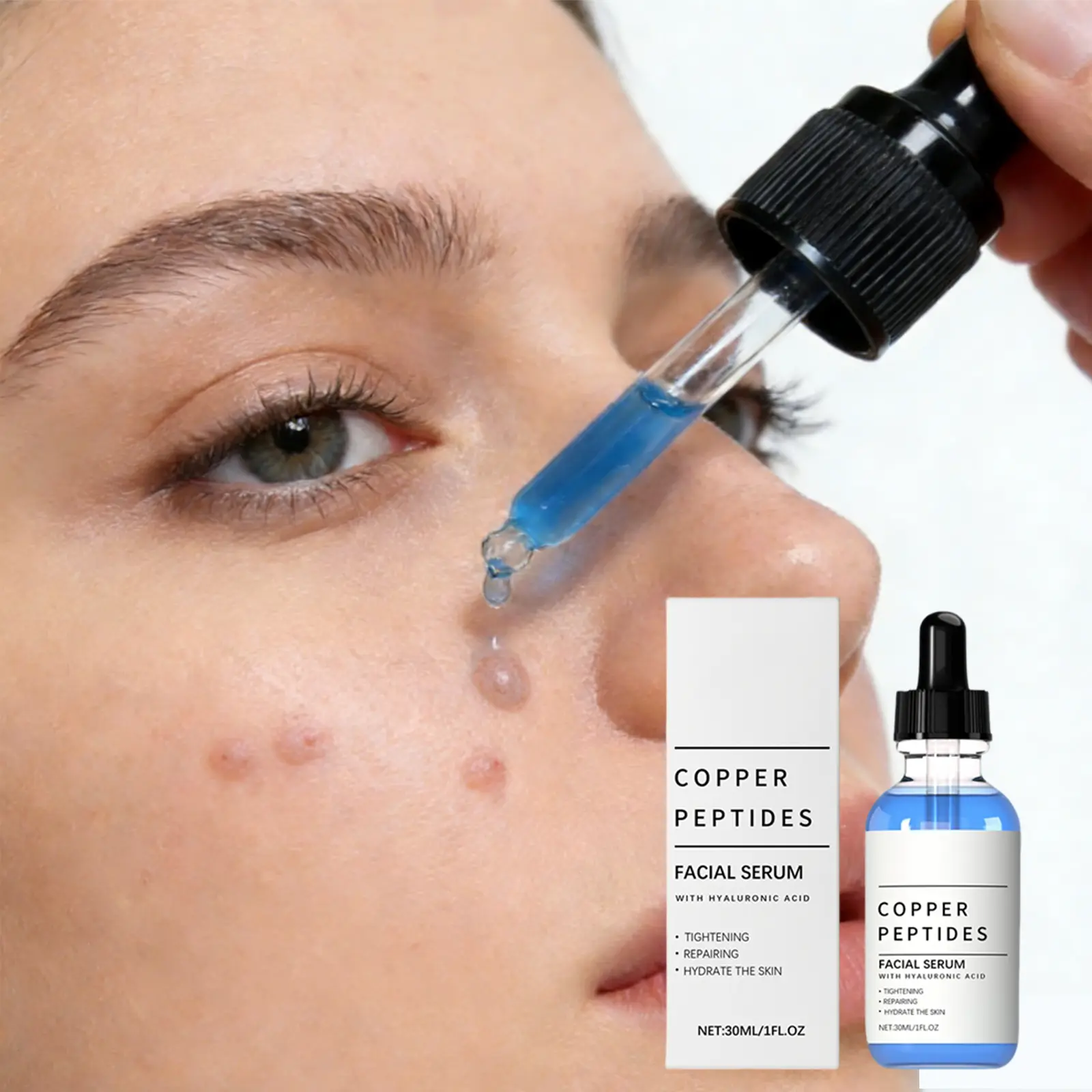 ghk-cu peptide benefits for cellular aging GHK-Cu Copper Peptide Serum with Hyaluronic Acid main image 1