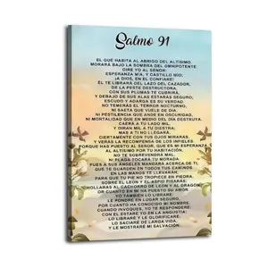 Psalm 91 Canvas Aesthetic For The Bedroom Wall Sitting Room Dormitory Wall Office Wall Poster Decorative Painting Canvas Wall