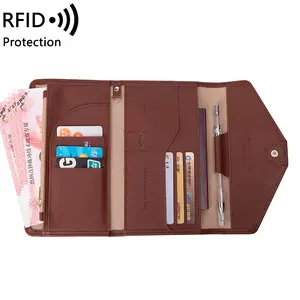 Multifunctional RFID Anti-Theft Passport Holder – Business Minimalist Style, Holds Passports, Cards, and Cash, Ideal for Travelers