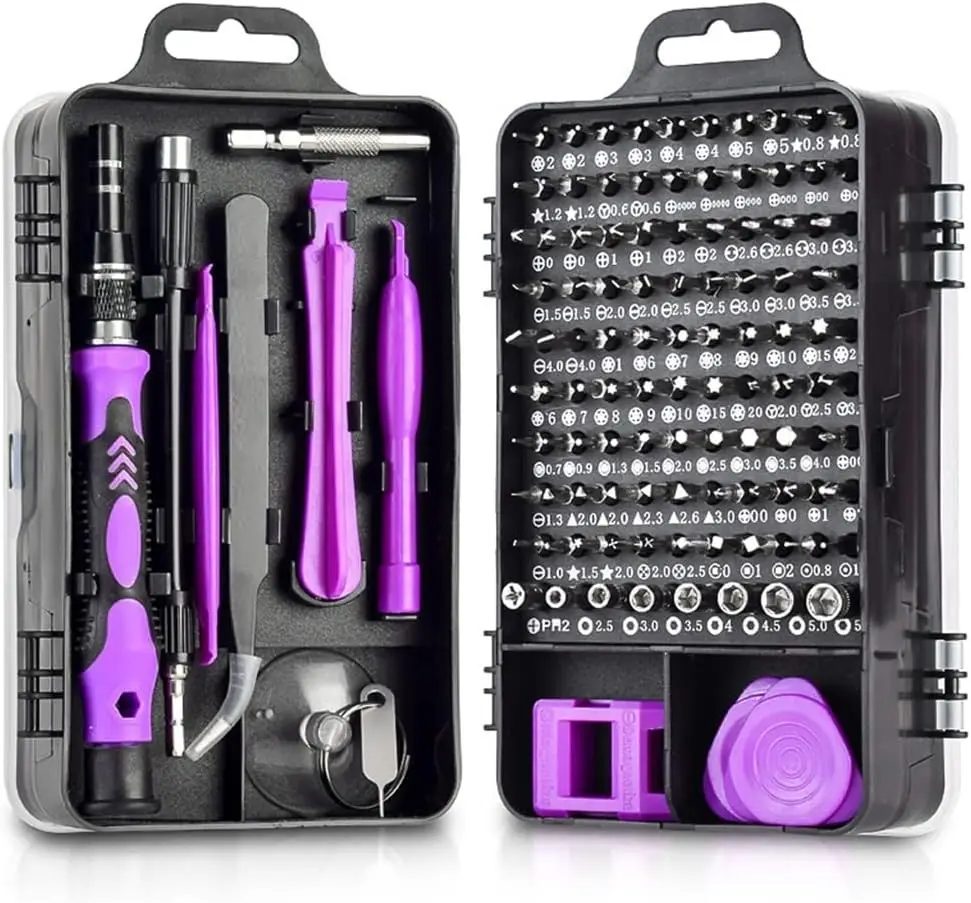 Precision Screwdriver Set for PC. 1 Set 115 in 1 Electronics Magnetic Repair Tools Kit with Case, Fall Gift, Screwdriver Set for Repairing Computer P