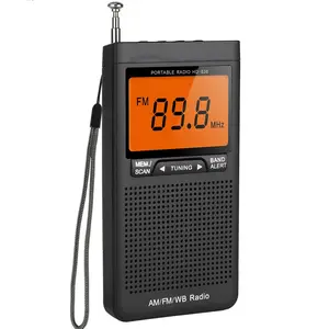 Portable AM/FM Radio, Pocket Radio with LCD Display, Sleep Timer, Stereo Headphone Jack, Suitable for Running, Walking, Outdoor Activities and Daily Use