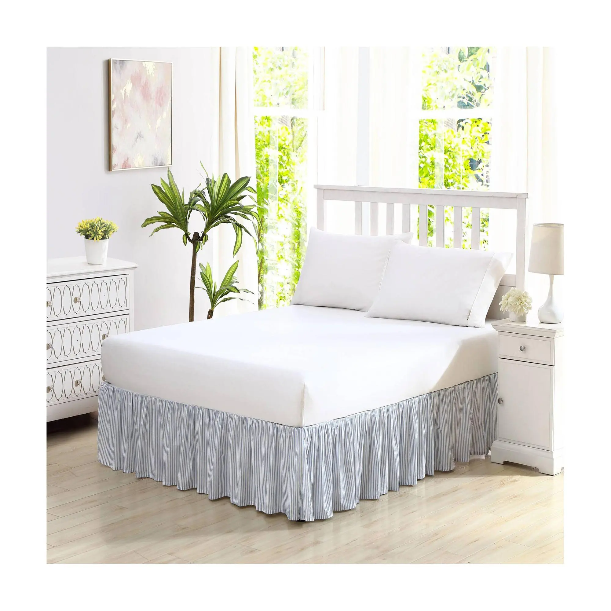 Laura Ashley Classics Blue Queen Bedskirt