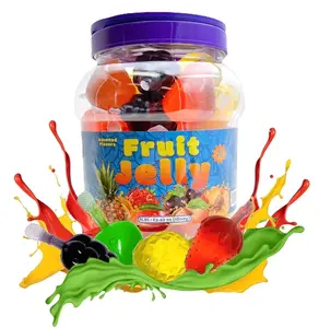 Fruit Squeezable Jellies - 40 Count Jar - Tik Tok Candy - Easter Eggs Fillers - Fun Jelly Treat in Assorted Fruit Flavors - Easter Candy - Mango, Strawberry, Apple, Pineapple & Grape