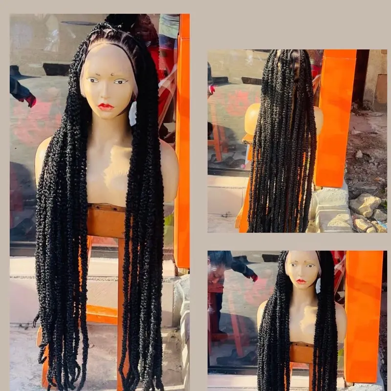 Full Lace Handmade Invisible Locs/Bohemian Braids, Invisible Locs Available in Different Lengths Stylish and Versatile Hair Extension