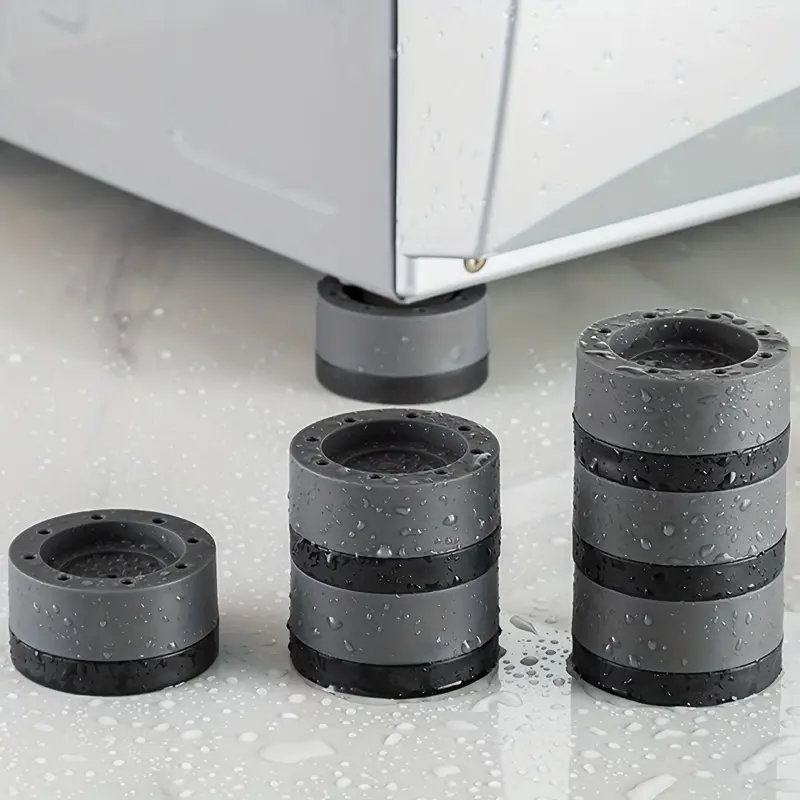 4pcs Anti Vibration Pads, Washer & Dryer Pedestals, Noise Dampening, Protects Laundry Room Floor, Anti Vibration Pads for Washing Machine, Laundry Accessories, Replacement Parts