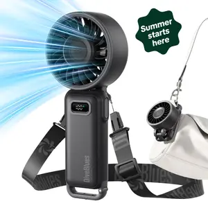 DiveBlues D6036 Rechargeable Portable Fan 15 Hours Battery Operated 100 Gear Speed Strong Airflow Handheld Fan For Summer Travel Outdoor Use Activities Beach Indoor Office Desk Concerts Multifunctional Fan memorialday