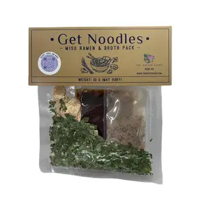 9-Pack Bulk Buy/Small Gifts | Get Noodles Miso Ramen & Broth Packs with Miso, Mushroom Powder, and Herbs | Savory Rice and Soup Kit with Included Recipes | Organic Low Fat Natural Dairy Free Probiotic Protien Healthier Alternative Pack