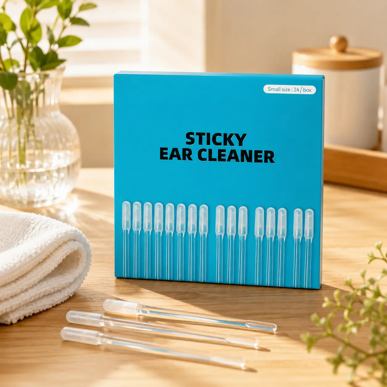 Reusable Sticky Ear Cleaning Stick, Soft Adhesive Tip for Dry Earwax, Portable Ear Cleaner & Ear Hygiene Tool  N2