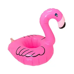 Flamingo Design Swimming Pool Float, Summer Fun Inflatable Floating Water Raft, Pool Party & Relaxation Ideal Drink Holder