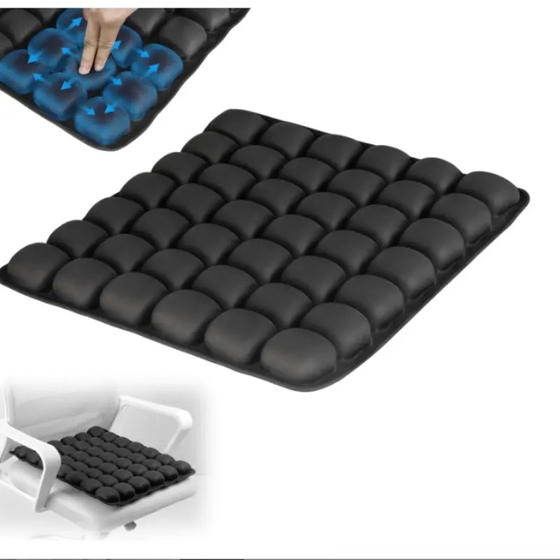 Airbag Decompression Seat Cushion for Home, Car and Office, Ideal for Long Sitting. 3D Inflatable Breathable Seat Pad for Computer Chairs.