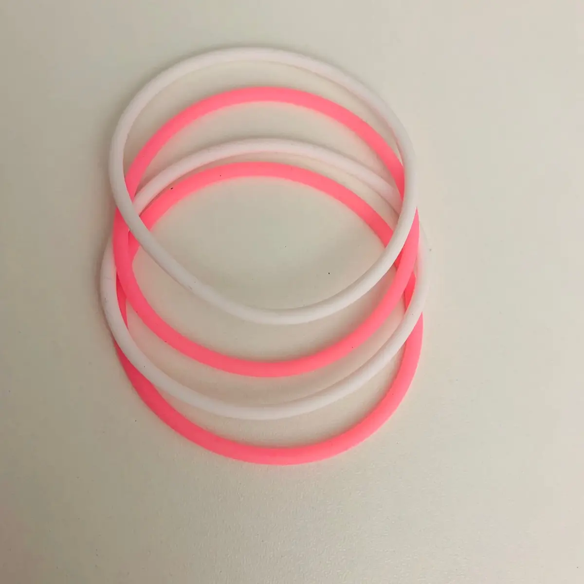 Pretty in Pink 6 piece Silicone Jelly Bracelet set