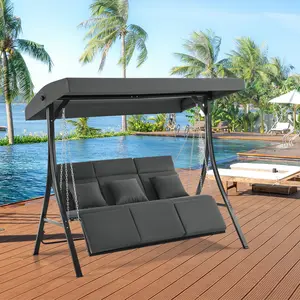 MCombo 3-Seat Outdoor Patio Swing Chair - Comfortable Design for Outdoor Use 4354