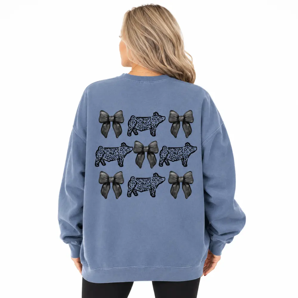Vintage Stock Show Pig Sweatshirt Livestock Market Hog Crewneck Show Pig Mama Pullover