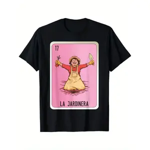 La Jardinera Mexican Slang Chicano Bingo Cards T-Shirt 180g